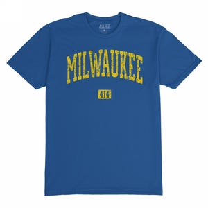 Milwaukee 414 T Shirt | Area Code 414 Tee for Men and Unisex | Regular Fit | Vintage Style Milwaukee Print | Midwest City Gift