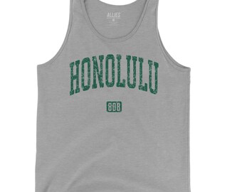 Honolulu 808 Tank Top | Vintage Hawaii Area Code 808 Shirt | Retro