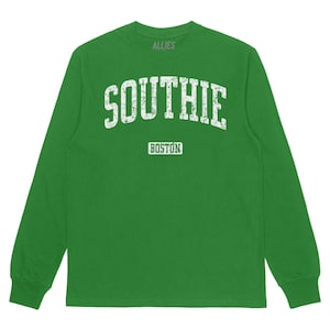 T-shirt à manches longues Southie South Boston | T-shirt quartier rétro | Vêtements Southie classiques pour hommes et unisexe