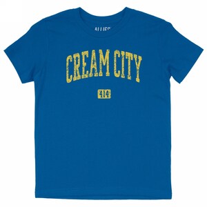 Cream City 414 Milwaukee Kids T-Shirt | Youth Milwaukee Tee | 414 Area Code Shirt | Boys Girls Cream City Tee | Tween Teen Milwaukee Top