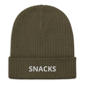 Snacks Beanie | Funny Beanie for Foodies | Playful Winter Hat | Food Lover Beanie | Winter Hat for Snack Lovers | Cozy Beanie Men & Women