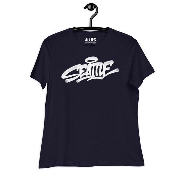 Ladies Seattle T-shirt - Handstyle, Graffiti, Vintage SEA Tee, Cool Seattle Gift, Womens Tee, Girls Shirt, Made in Seattle, Seattle Pride