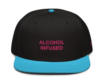 Czapka Snapback z daszkiem nasączonym alkoholem – płaski daszek, strukturalna – piwo, wódka, memy, tequila, wino, prezent