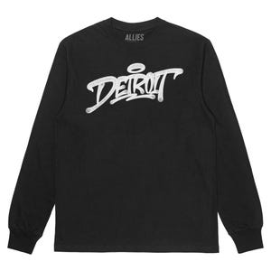 Detroit Handstyle Long Sleeve Shirt – Hand-Drawn Street Art Graffiti Tee for Detroit Lovers | Motor City Pride | Detroit Michigan Gift