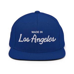 Made in Los Angeles Snapback Hat | Original Retro Script Baseball Cap | Adjustable LA Hat for Men & Women | 80s 90s Los Angeles Gift