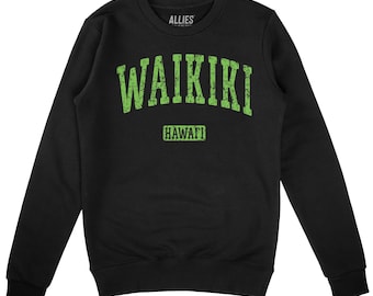 Waikiki Hawaii Sweatshirt | Vintage Hawaii Shirt | Retro Men & Unisex Pullover | Hawaii Beach Adventure Gift