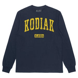 Kodiak Alaska Long Sleeve T-Shirt | Vintage Alaska Shirt | Retro Kodiak Tee for Men & Unisex | Alaska Adventure Gift