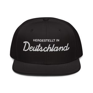 Made in Germany Snapback Hat | Original Retro Script Baseball Cap | Adjustable Deutschland Hat for Men & Women | 80s 90s Germany Gift