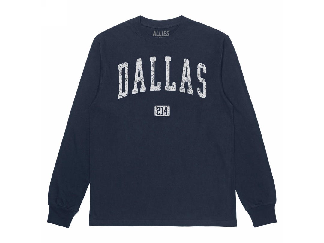 Dallas 214 Long Sleeve Shirt | Area Code 214 Dallas Tee | Mens