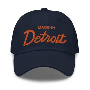 Made in Detroit Dad Hat | Unstructured Baseball Cap | Adjustable Embroidered Hat | Gifts for Him | Detroit Apparel | Casual Streetwear Cap