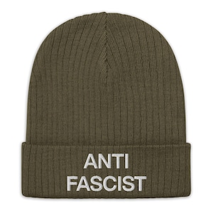 Anti-Fascist Knit Beanie | Pro-Choice Democrat Hat | Election 2024 Activist Cap | Progressive Political Statement Beanie | Toque Skully