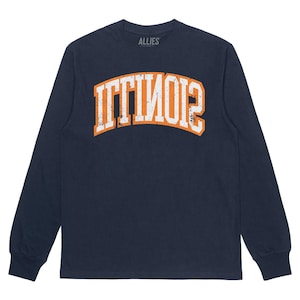 Illinois Long Sleeve Tee | Retro College Design | Unisex Graphic Shirt for Men & Women | Vintage Illini Apparel | State Pride Gift