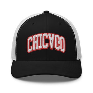 Chicago Trucker Hat - Chicago Flipped - Mesh Back Cap, Mid Profile, Chicago Cap, Chicago Gift, Chicago Sports