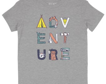 アドベンチャーライフ キッズTシャツ | 旅行とキャンプTシャツ | ユニセックス ユース アウトドアトップス | 男の子、女の子、ティーン向けネイチャーシャツ | ワンダーラストアパレル