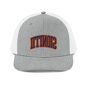 Illinois Trucker Hat - Illinois Flipped - Mesh Back Cap, Mid Profile, Richardson 112, Illinois Cap, Illinois Gift, Illinois Football