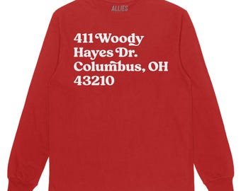 Camiseta de manga larga del estadio de fútbol americano de Ohio / Camiseta vintage para aficionados de Columbus / Regalo retro de Ohio / Estilo de fútbol americano unisex