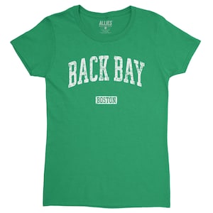 -shirt vintage Back Bay Boston pour femme | Vêtements de quartier rétro | Cadeau historique de Boston Back Bay | Vêtements Back Bay classiques pour femme