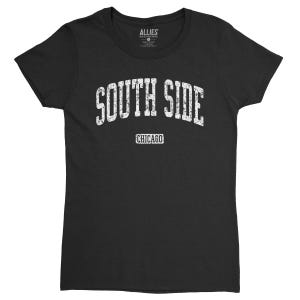 T-shirt pour femme South Side Chicago | Vêtements rétro vintage de Chicago | Cadeau classique côté sud | Vêtements Chicago Neighbourhood Pride pour femmes
