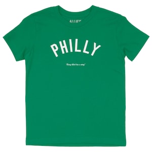 Philadelphia Kids T-Shirt | Retro Athletic Style Youth Tee | Vintage Unisex Philly Shirt for Boys, Girls, and Teens