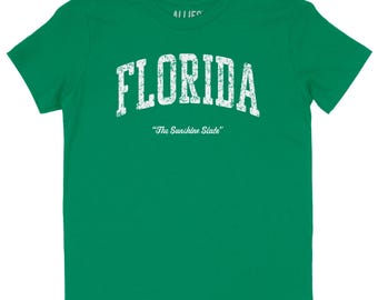 Florida Kids T-Shirt | The Sunshine State Tee | Youth Boys Girls Teen | Unisex Florida Shirt | Retro Adventure Design | Souvenir & Gift