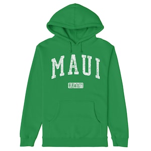 Maui Hawaii Hoodie | Vintage Hawaii Fleece for Men | Retro Unisex Graphic Hoodie | Hawaii Souvenir Sweatshirt