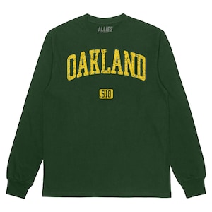 -shirt à manches longues vintage Oakland Californie | T-shirt rétro à indicatif régional 510 pour homme et unisexe | Vêtements Oakland classiques