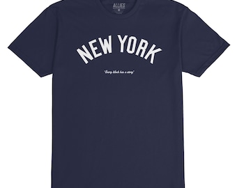 Koszulka New York Story | Wzór retro w stylu vintage dla mężczyzn i uniseks | Uczcij kultowego ducha Nowego Jorku | Idealna dla miłośników Nowego Jorku