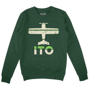 Hilo ITO Airport Sweatshirt | Vintage Retro Big Island Travel Pullover for Men & Unisex | ITO Airport Code Crewneck | Hawaii Gift