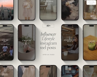 Faceless Influencer Instagram Reels | Aesthetic Canva Templates (40)