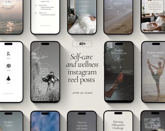 Self-Care & Wellness Instagram Reel Templates | Hollistic, Wellness, Therapy, Mental Health