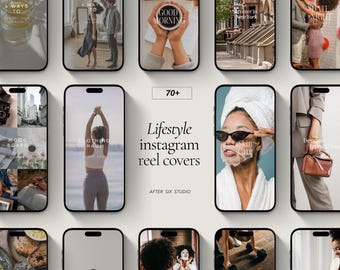 Livsstil Instagram Reel Covers | 70 Canva-mallar (digital nedladdning)