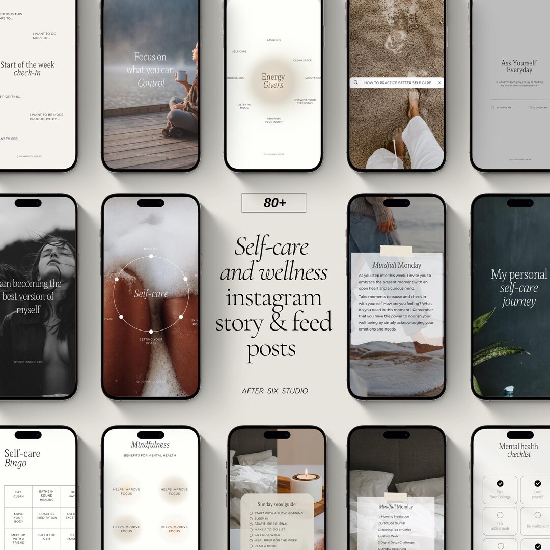Wellness Instagram Templates for Coaches | Canva Social Media Kit ...