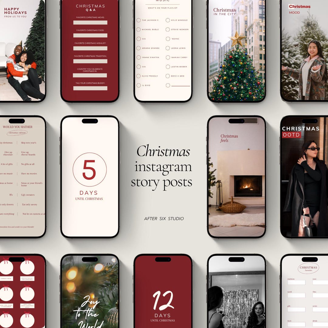 Christmas Instagram Story Templates Holiday Audience Engagement