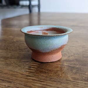 Beeswax Candle with Woodwick in Clay Pot