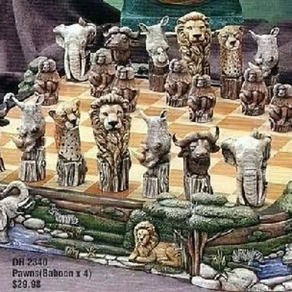 MADE TO ORDER--African Chess Set! Ready to Paint!