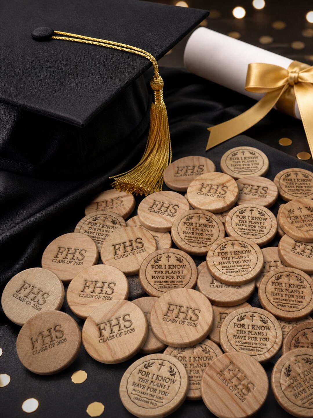 Jeremiah 29:11 Wooden Coin Tokens Set of 12 – Scripture Keepsake ...