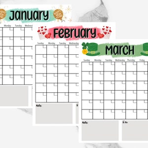 Printable Calendar, Vertical Blank Calendar, Calendar Download ...