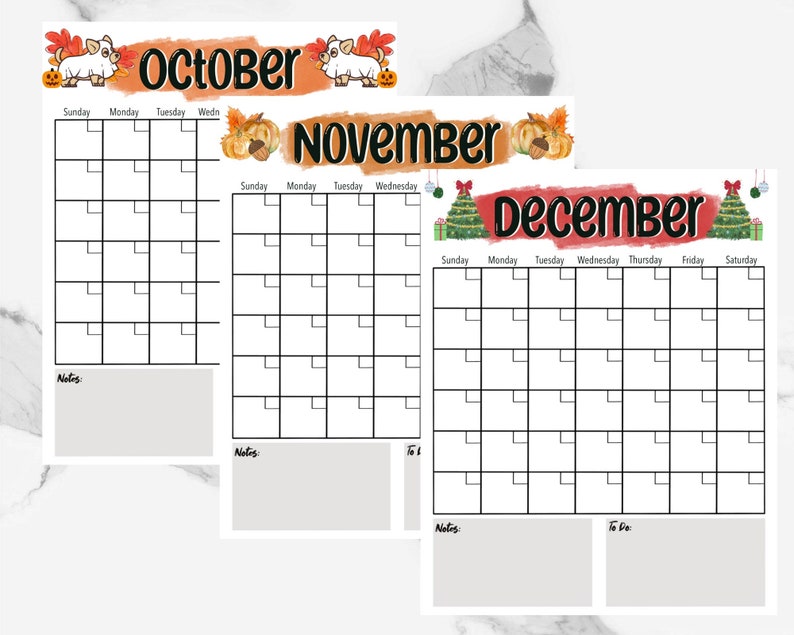 Printable Calendar Vertical Blank Calendar Calendar - Etsy