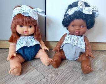 Doll clothes, Minikane Doll romper, Paola Reina Gordi Doll 13", Romper 15" for Miniland, romper with a frill, body for doll, gift for girl
