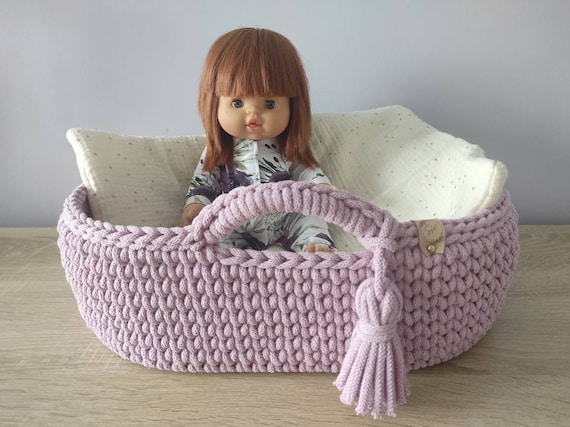 Doll moses basket with bedding sale