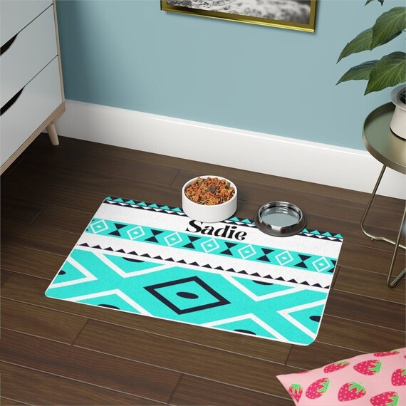 Personalized Pet Food Mat 12x18 Custom Dog Food Bowl Mat Etsy