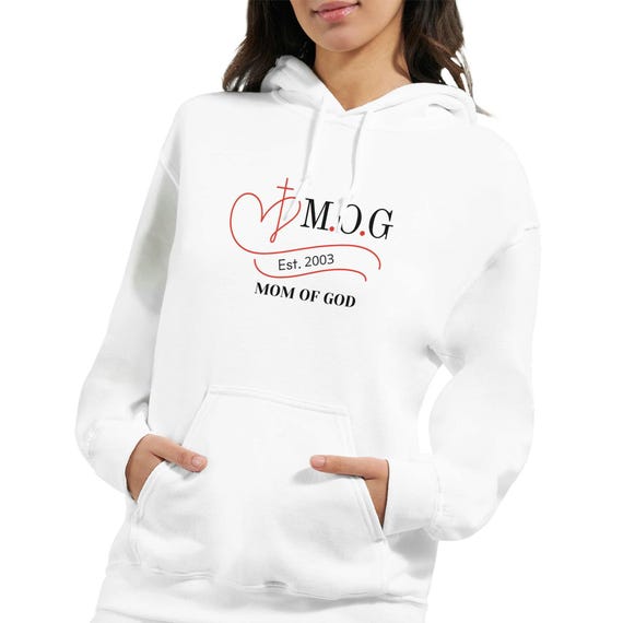 M.O.G. Mom of God Personalized Hoodie - Custom Year Pullover for Moms