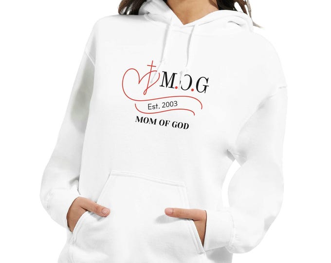 M.O.G. Mom of God Personalized Hoodie - Custom Year Pullover for Moms