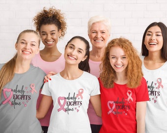 Nobody Fights Alone T-shirt, Breast Cancer Awareness Tee, Survivor Gift