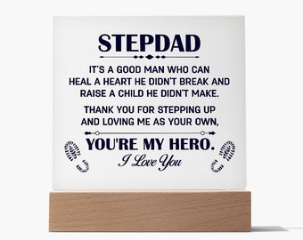 Step Dad Hero Acrylic Plaque/Father's Day Gift/Birthday gift