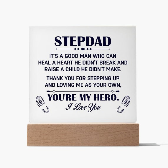 Step Dad Hero Acrylic Plaque/Father's Day Gift/Birthday gift