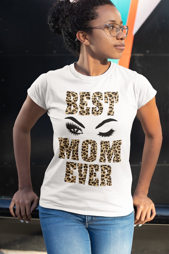 Best Mom Ever Leopard Print T-shirt
