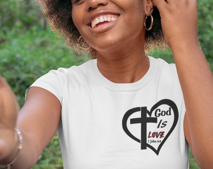 God is Love Unisex T-Shirt - Classic Heavy Cotton Tee - Meaningful Gift