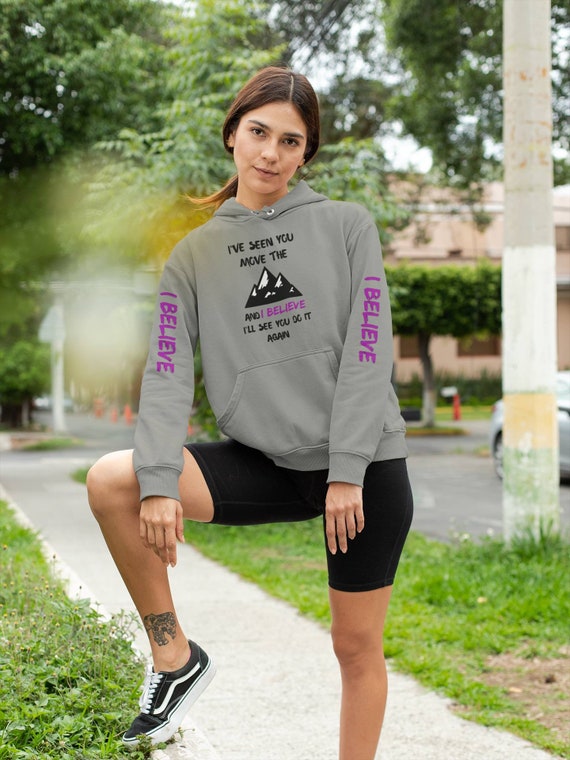 I've Seen You Move The Mountains and I Believe Unisex fleece hoodie (light colors)