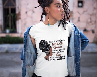 Melanin Queen T-Shirt: Strong Black Woman Empowerment Tee